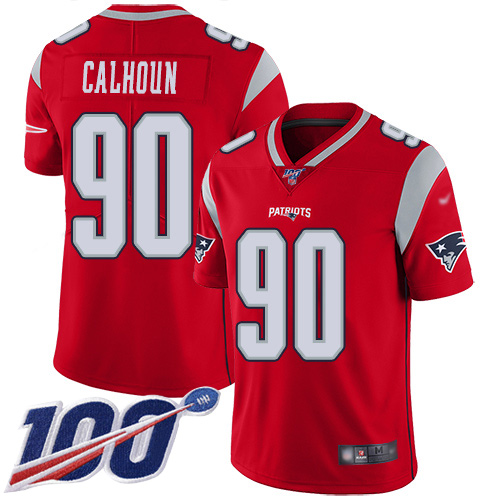New England Patriots Football 90 100th Season Limited Red Men Shilique Calhoun NFL Jersey